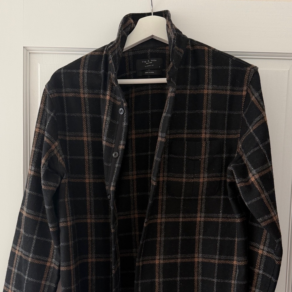 Rag & Bone Black and Tan Plaid Jacket